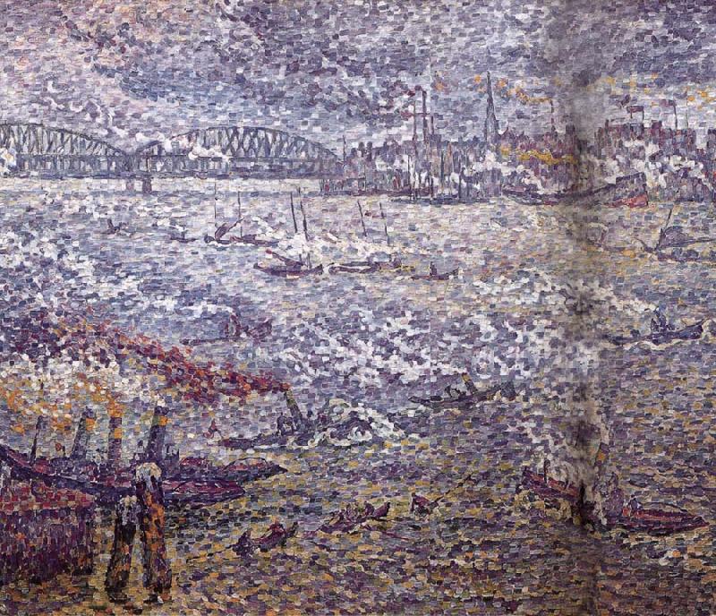Paul Signac Rotterdam fog France oil painting art